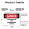 Signmission Construction Area No Pedestrian Traffic Danger Sign, Plastic, 10in W x 7in L, 2PK OS-2PACK-DS-P-710-L-1982 - alternate 7